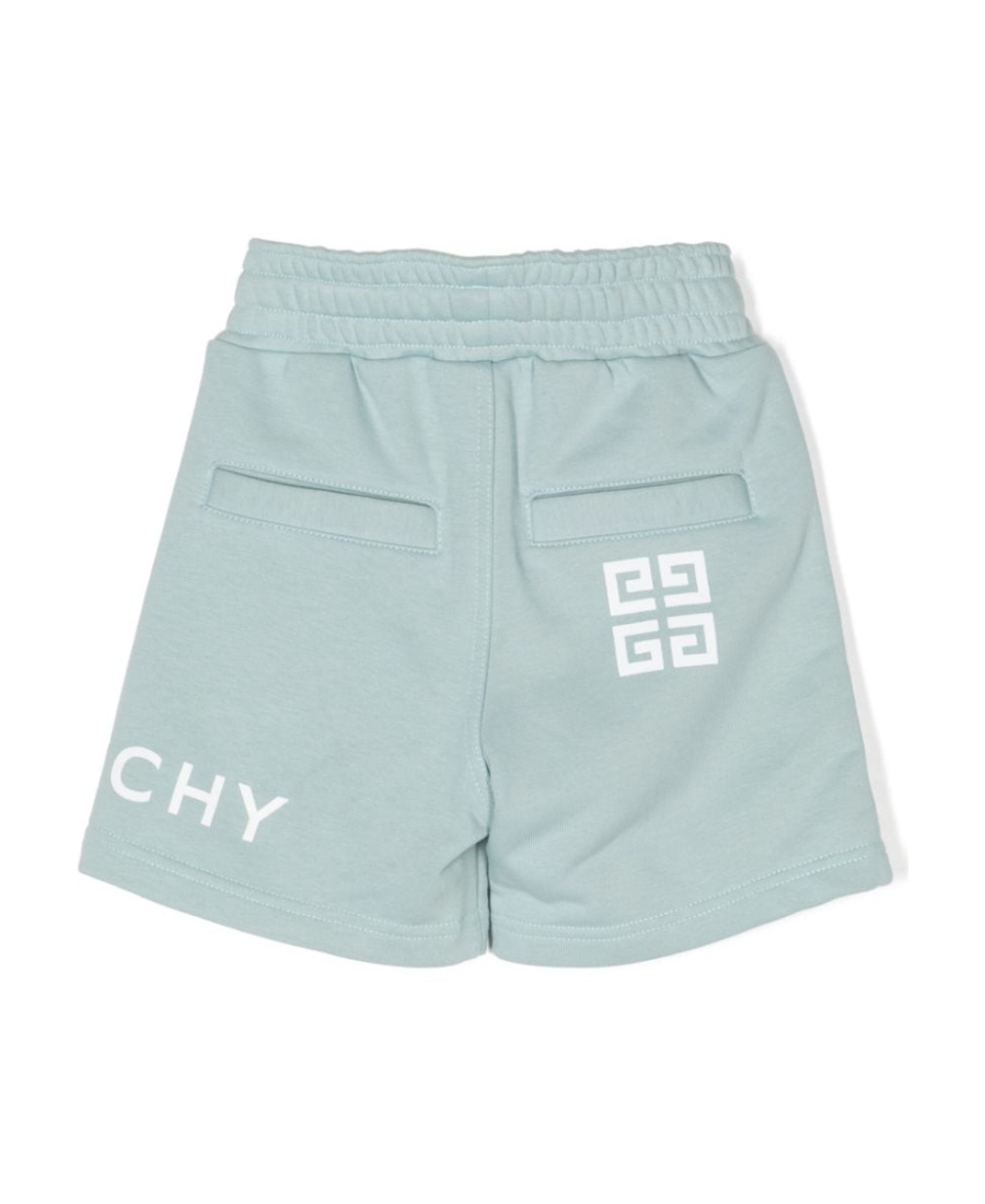 Givenchy Logo-print Cotton Shorts In Green