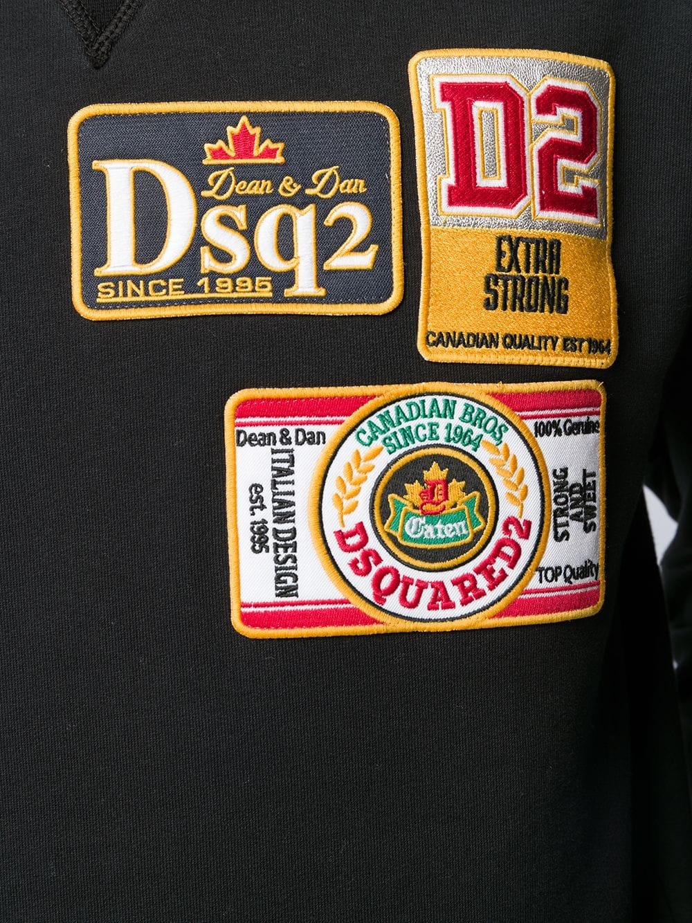 Dsquared2 Embroidered Logo Patch Sweater In Black