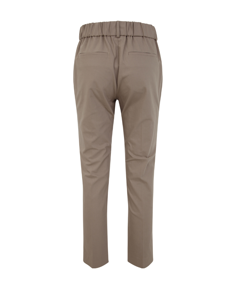 Brunello Cucinelli Cropped Tapered Trousers In Gray