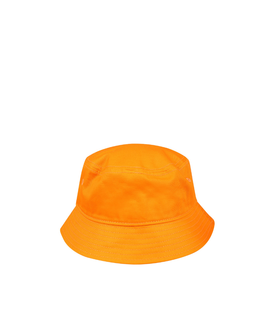 Shop Marcelo Burlon County Of Milan Logo-embroidered Cotton Sun Hat In Orange