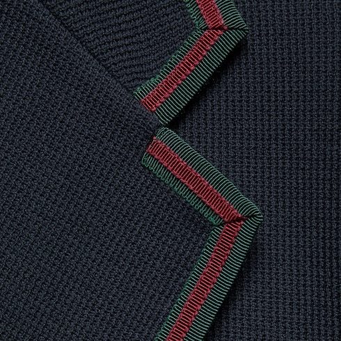 GUCCI WEB-STRIPE COTTON BLAZER 