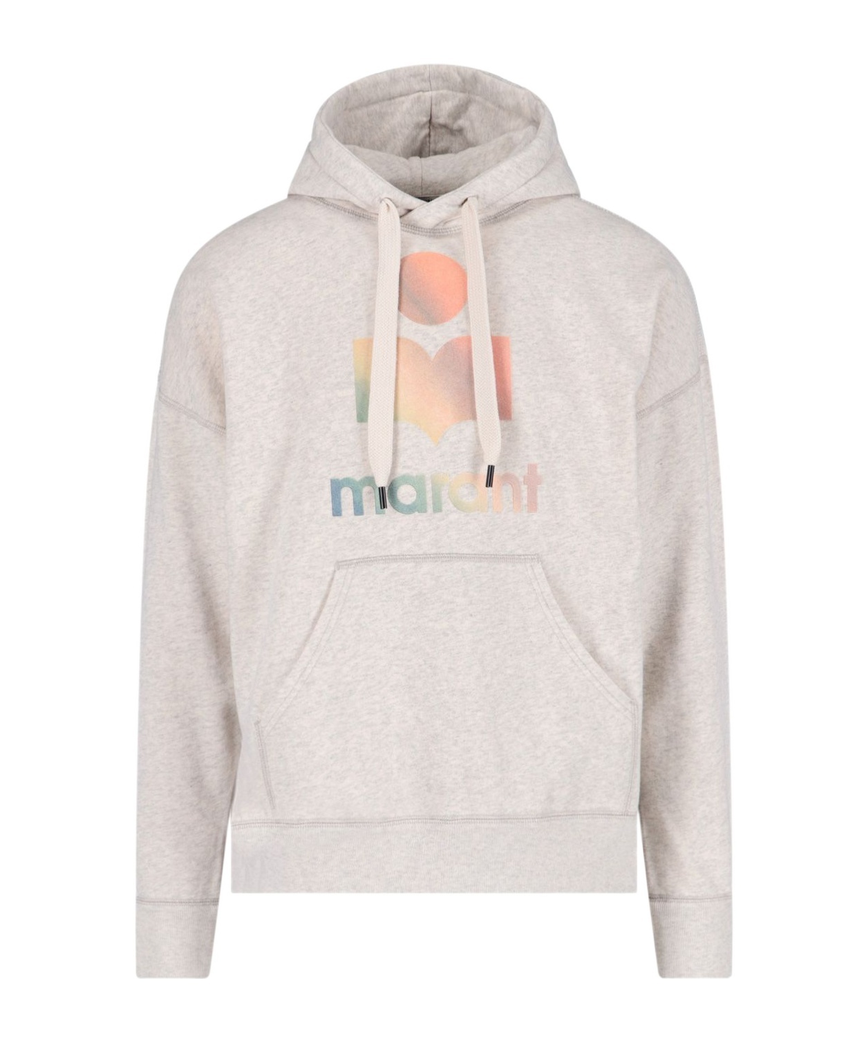 Isabel Marant Rainbow Logo-print Hoodie In Gray