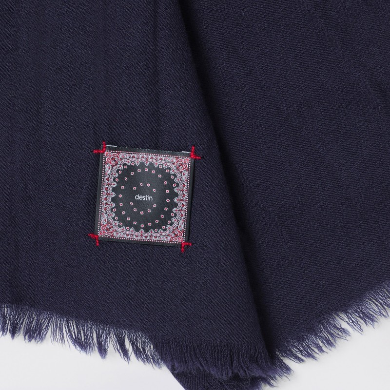 Destin Surl Fringed Scarf In Black