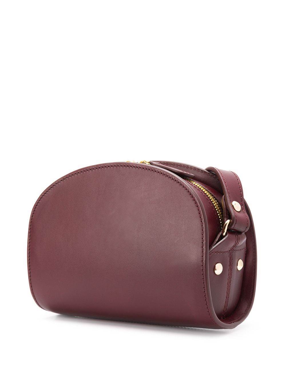 Apc Mini Demi-lune Shoulder Bag In Brown