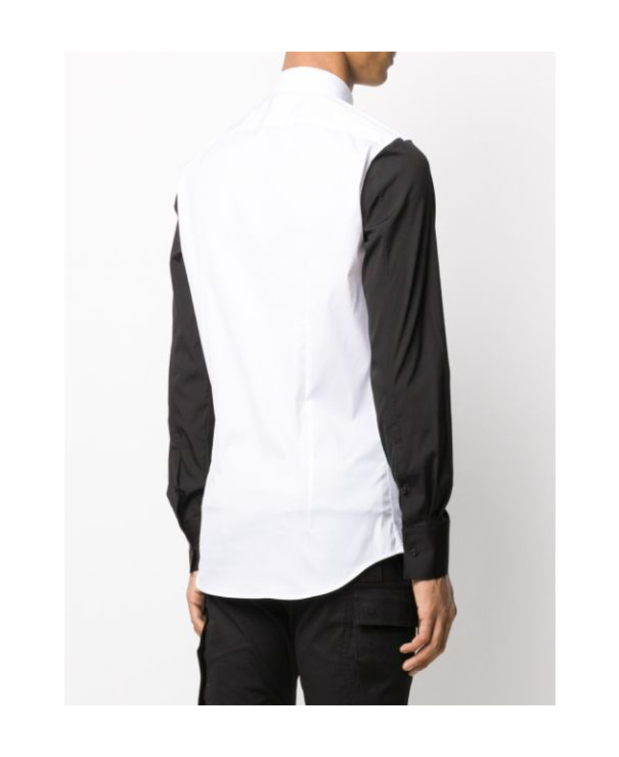 Neil Barrett Long-sleeved Lapel Shirt In White