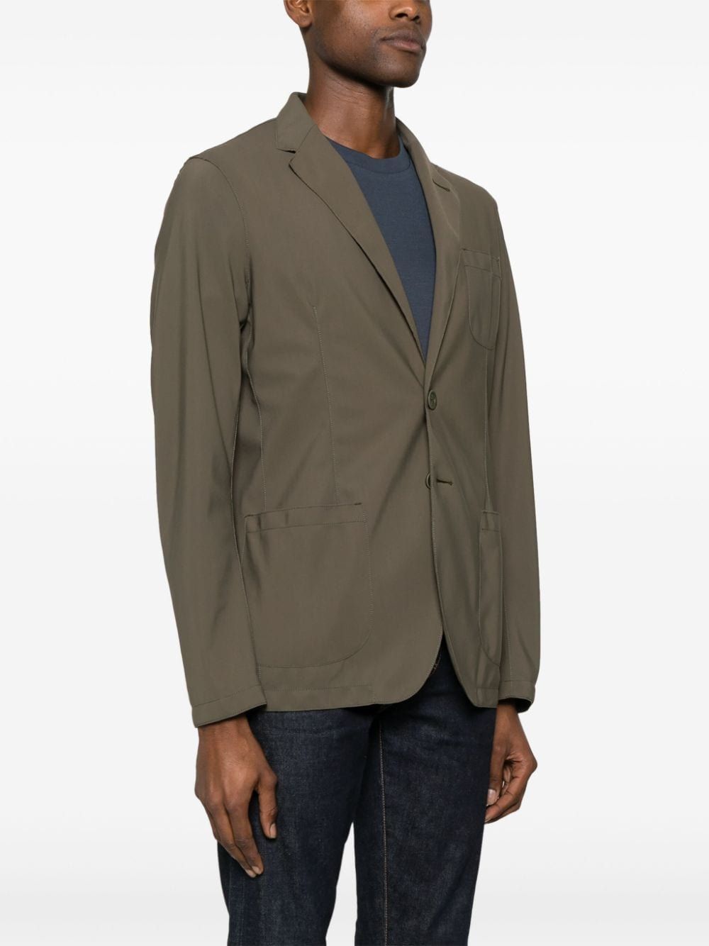Shop Herno Single-breasted Blazer In Green