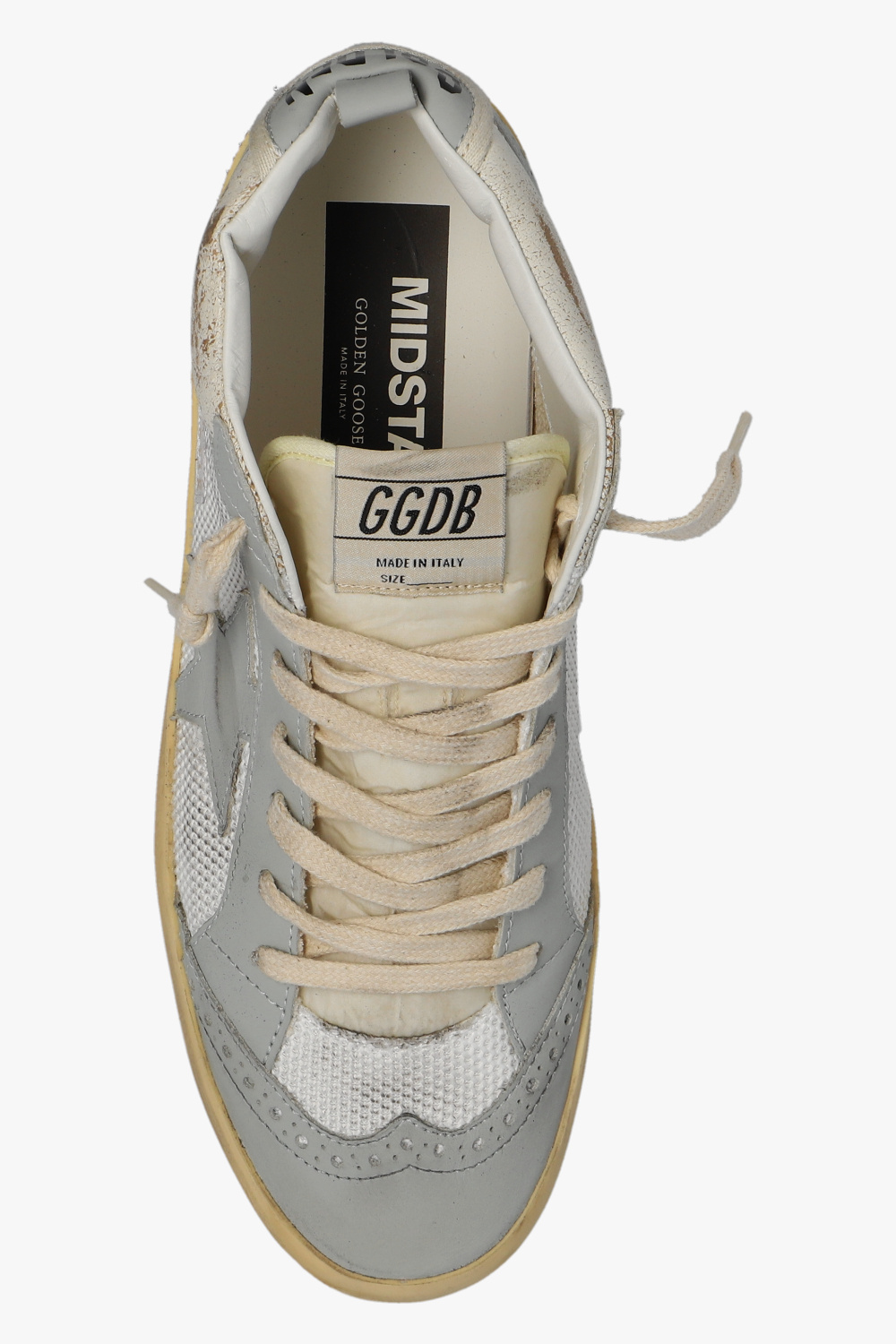 Golden Goose Mid Star Lace-up Sneakers In Gray