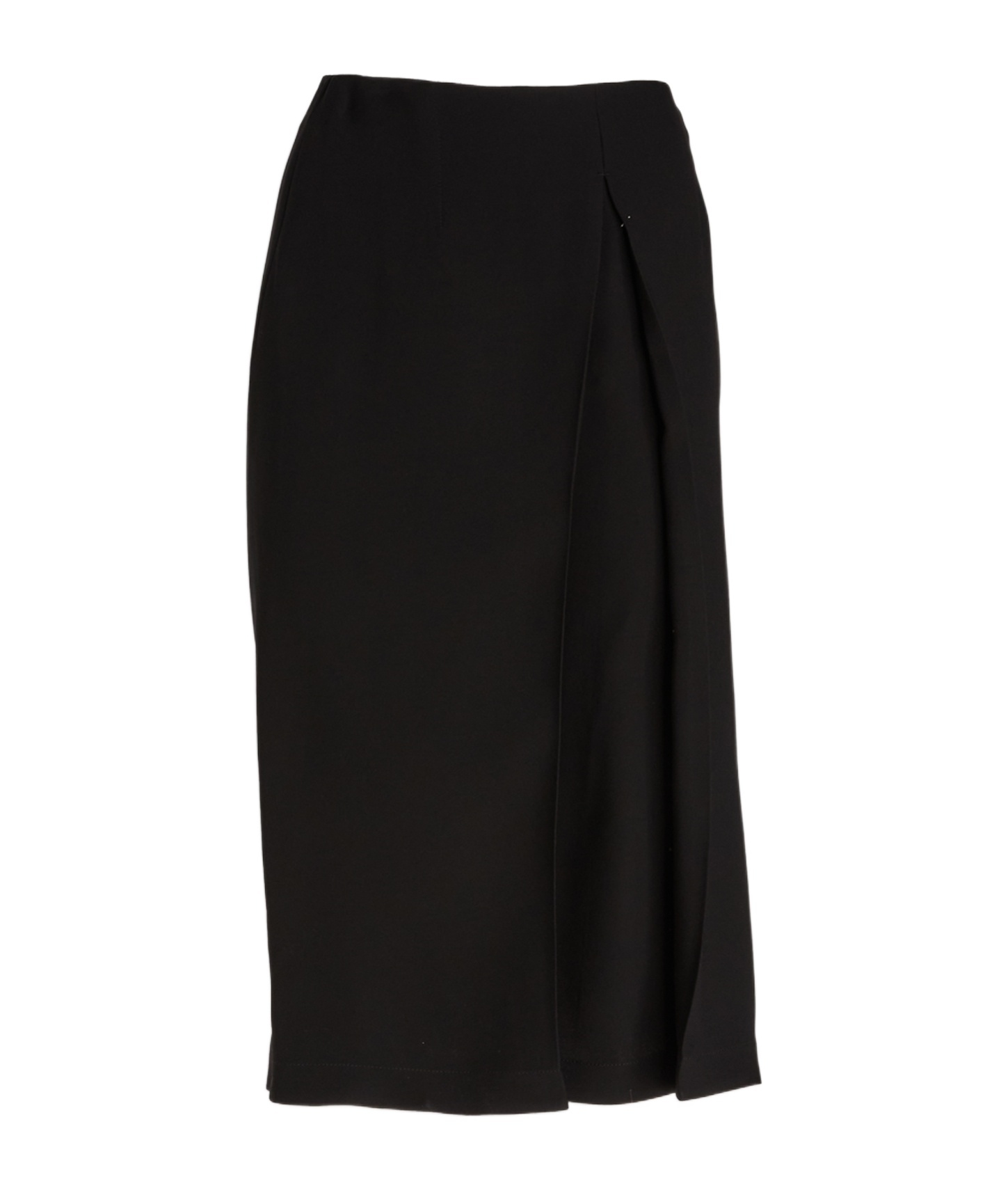 Ferragamo Midi Skirts Side Slit In Black