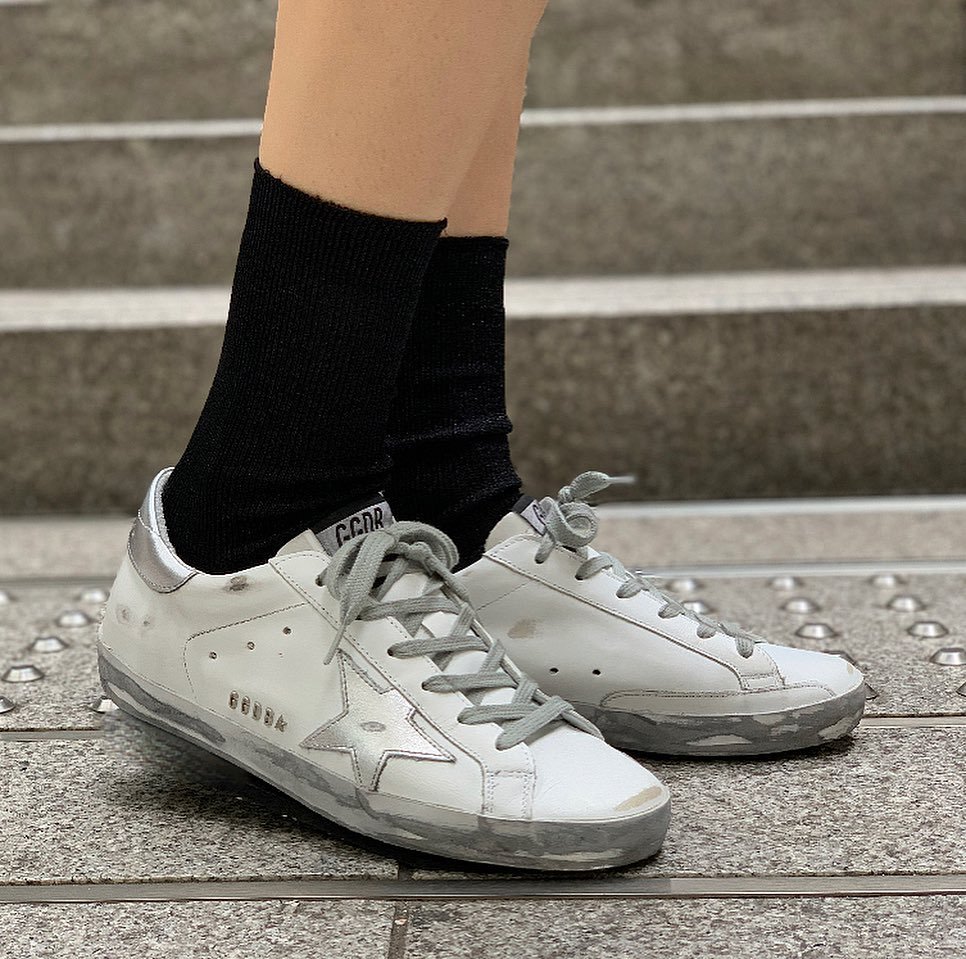 Golden Goose Metallic Superstar Low-top Sneakers In White