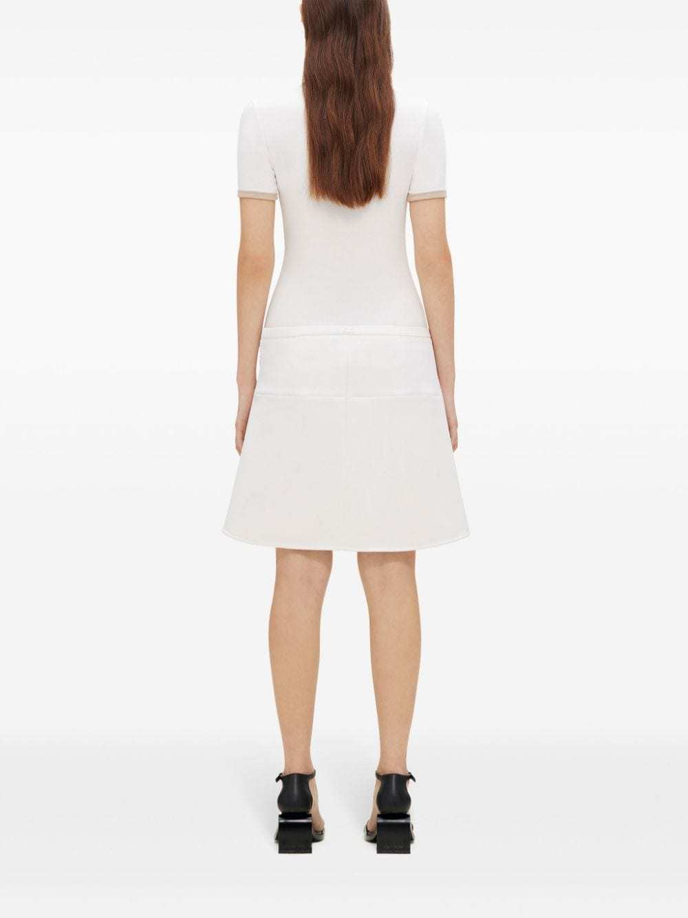Courrèges Ellipse Asymmetric Miniskirt In White