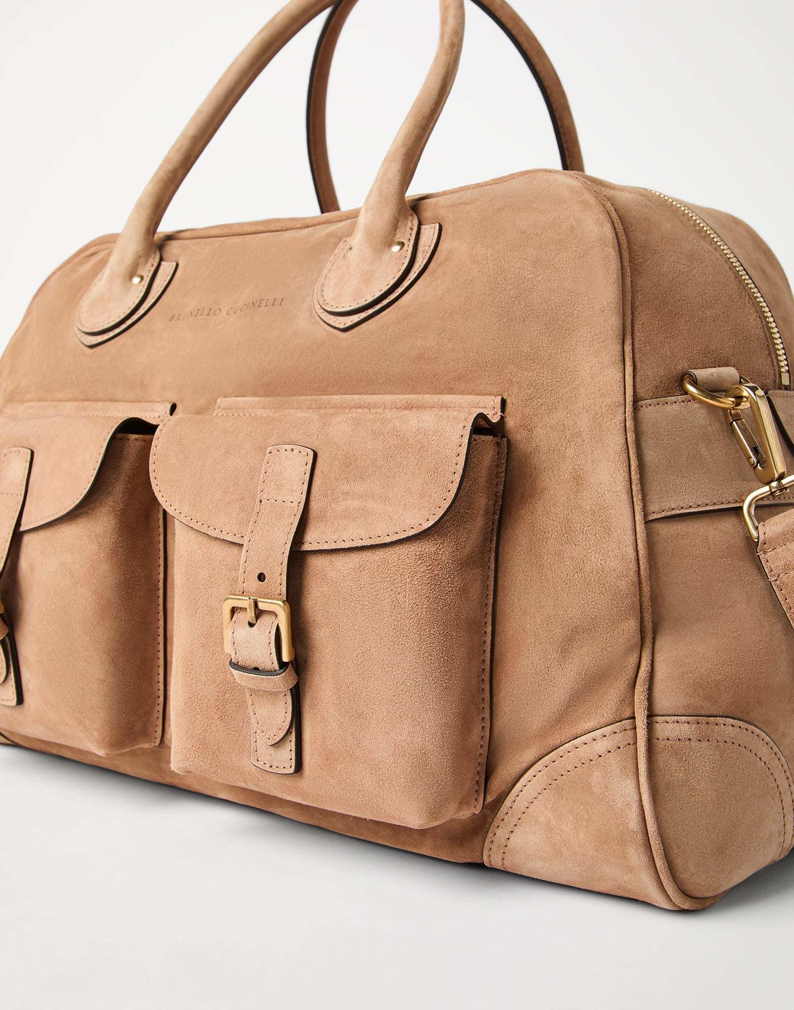 BRUNELLO CUCINELLI SUEDE HOLDALL BAG