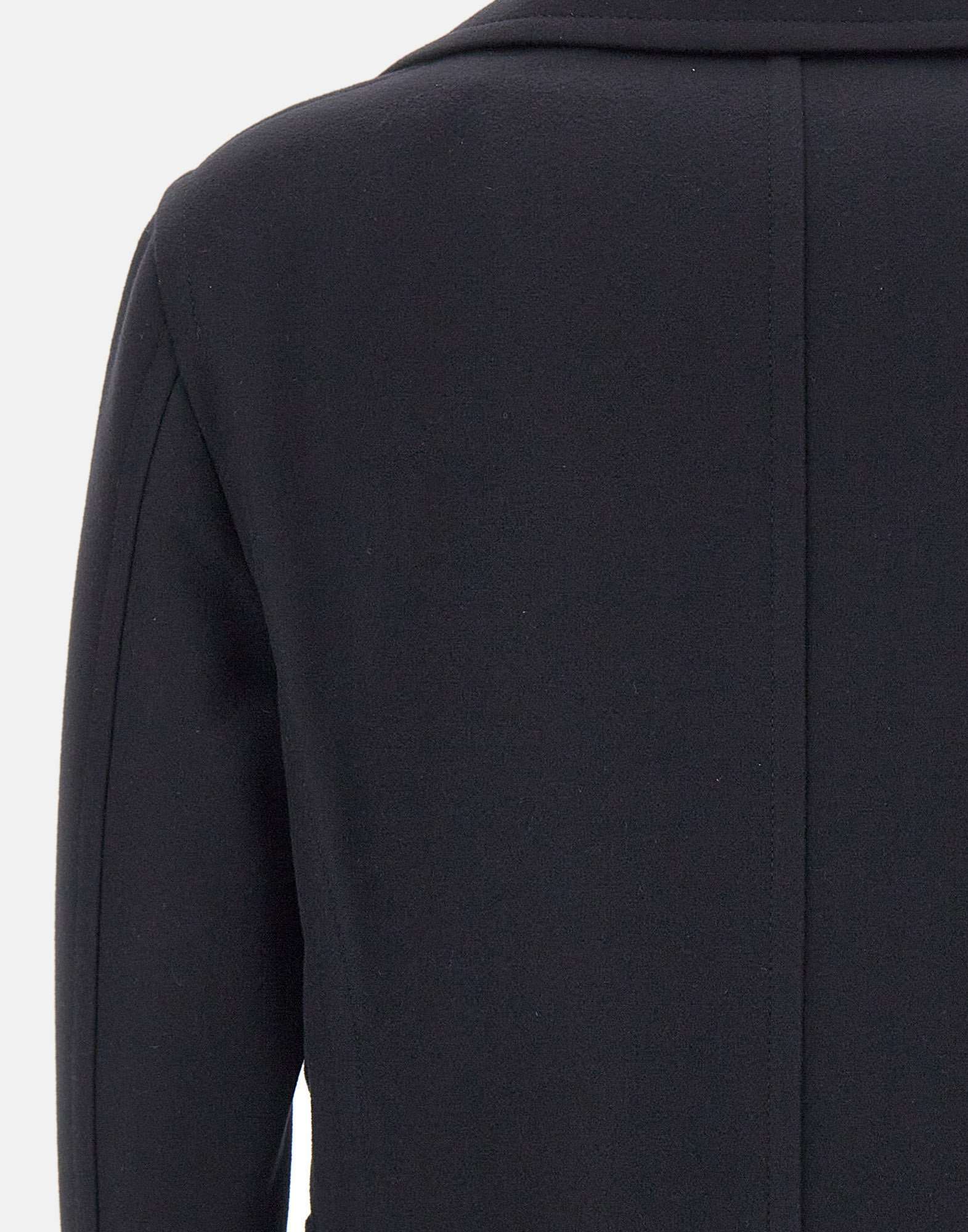 Tagliatore Multiple Pockets Double-breasted Coat In Black