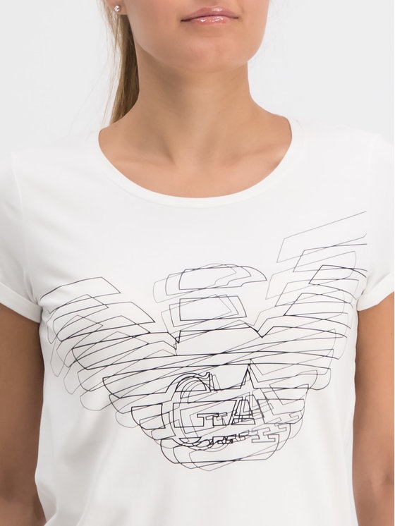 Shop Ea7 Logo Printed T-shirt In White