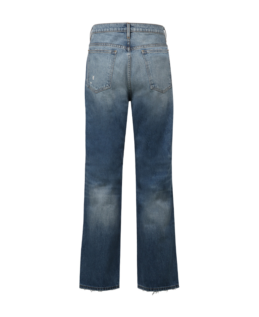 Frame Distressed Detailed Flared Jeans In Black