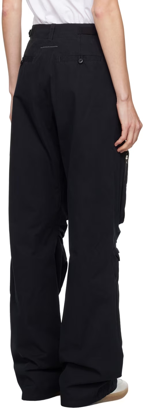 Mm6 Maison Margiela Cargo Straight Trousers In Black
