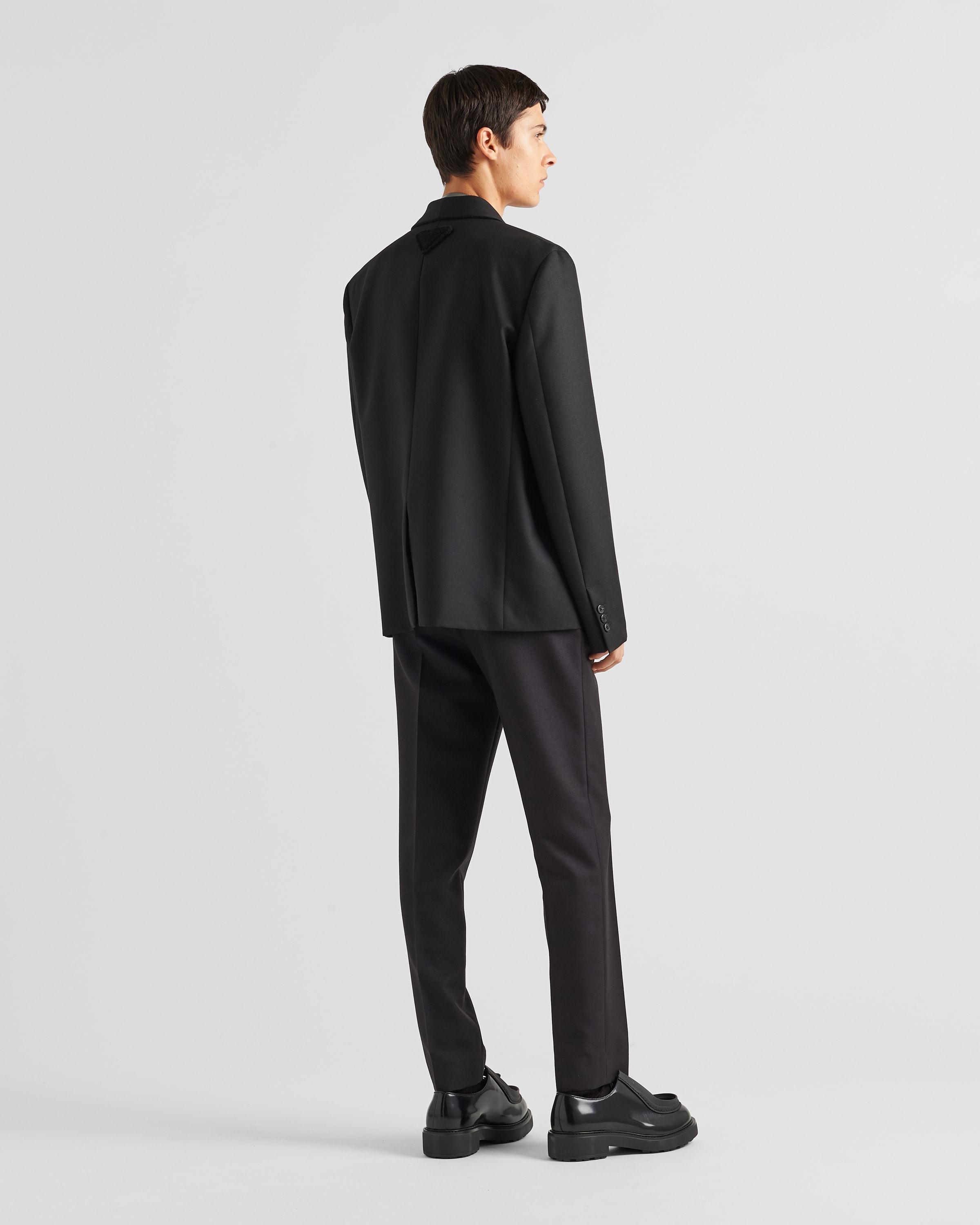 Prada Mohair Wool Trousers In Black
