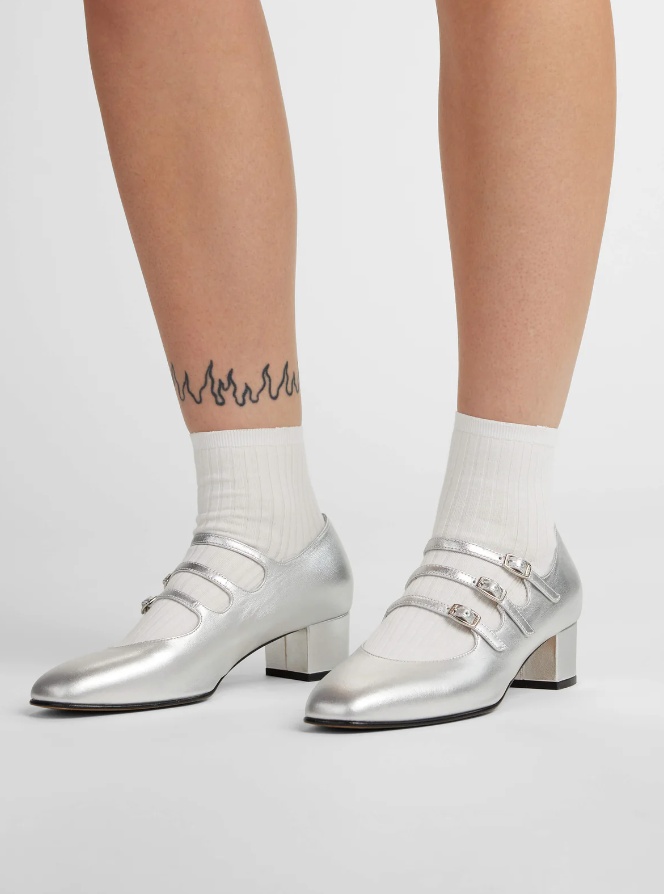 Shop Carel Paris Kina Mary Jane Shoes In Gray