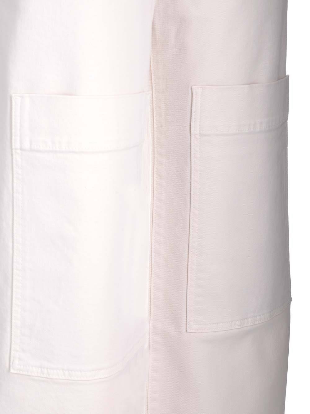 P.a.r.o.s.h Multiple-pockets High-waisted Trousers In White