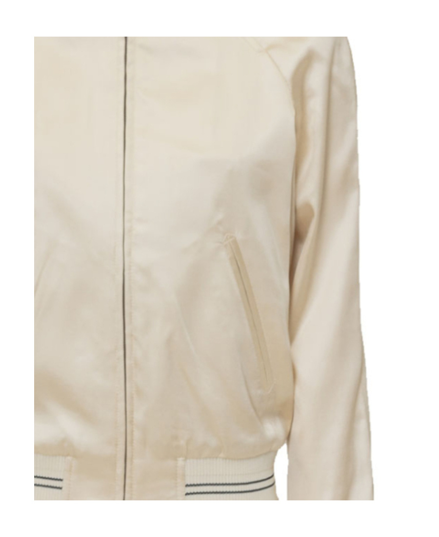 Celine Nylon Baseball Casual Jacket In Nude
