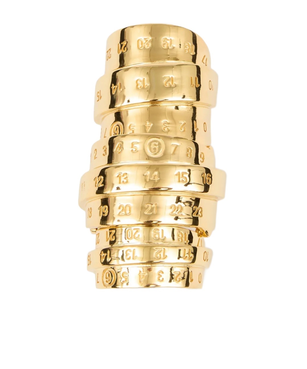 Mm6 Maison Margiela Signature Numbers Ring In Golden