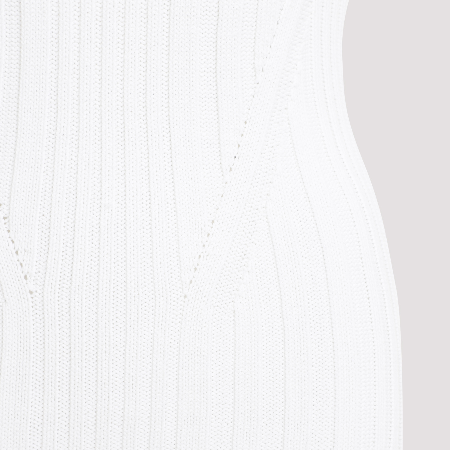 Khaite Ottilie Ribbed-knit Dress In White