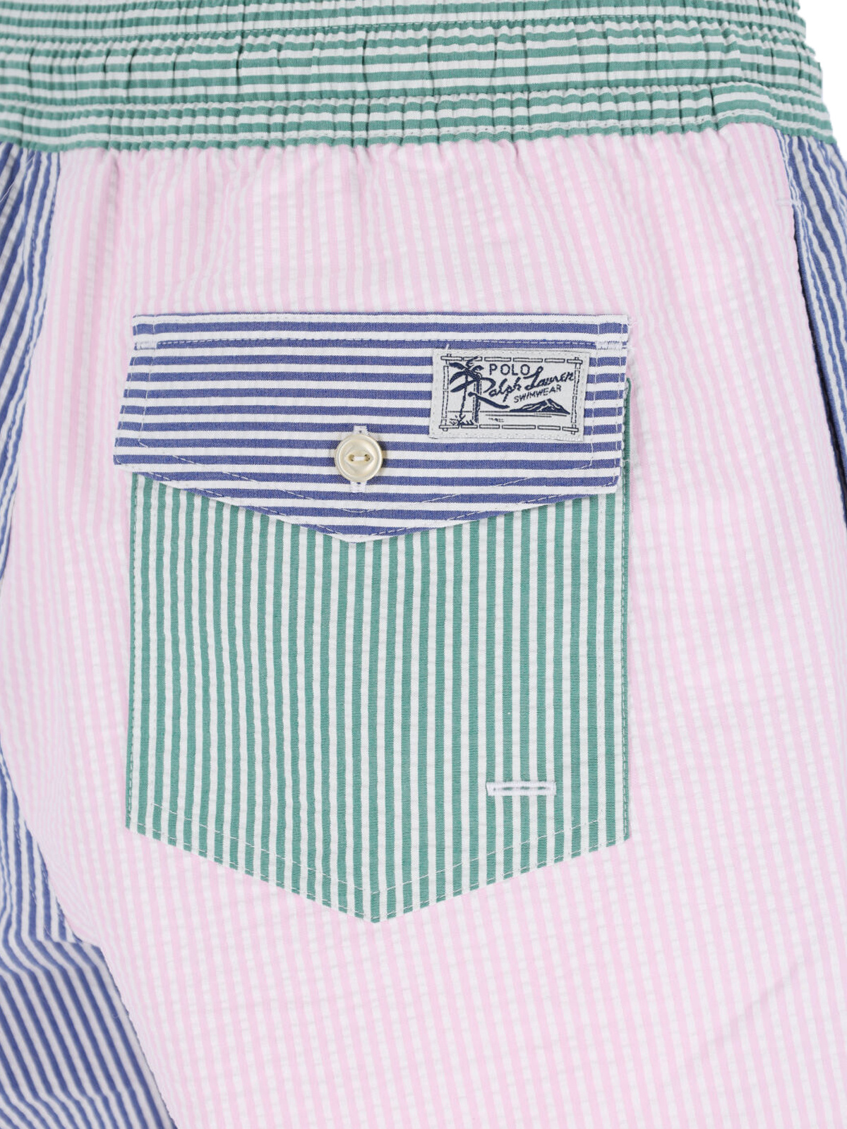 Polo Ralph Lauren Straight-leg Mid-length Logo-embroidered Striped Cotton-blend Seersucker Swim Shorts In Multi