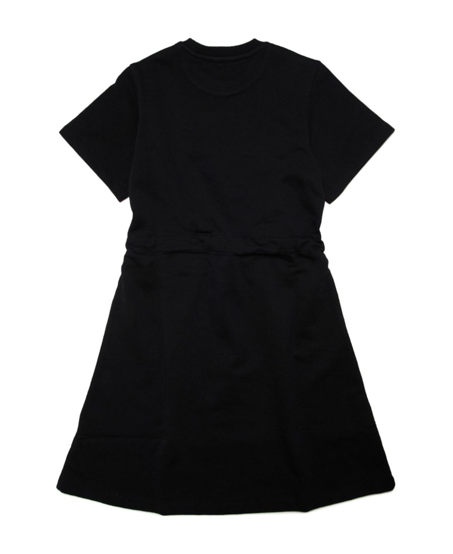 Diesel Dempy Cotton Dress In Black