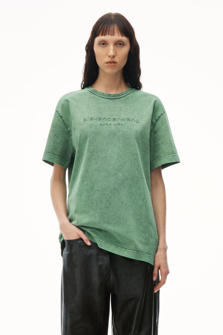 Alexander Wang Crewneck Short-sleeved T-shirt In Green