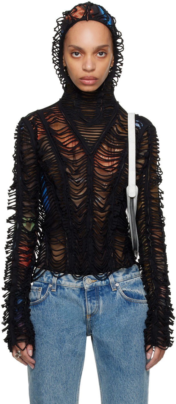 Jean Paul Gaultier Raw Edges Hoodie