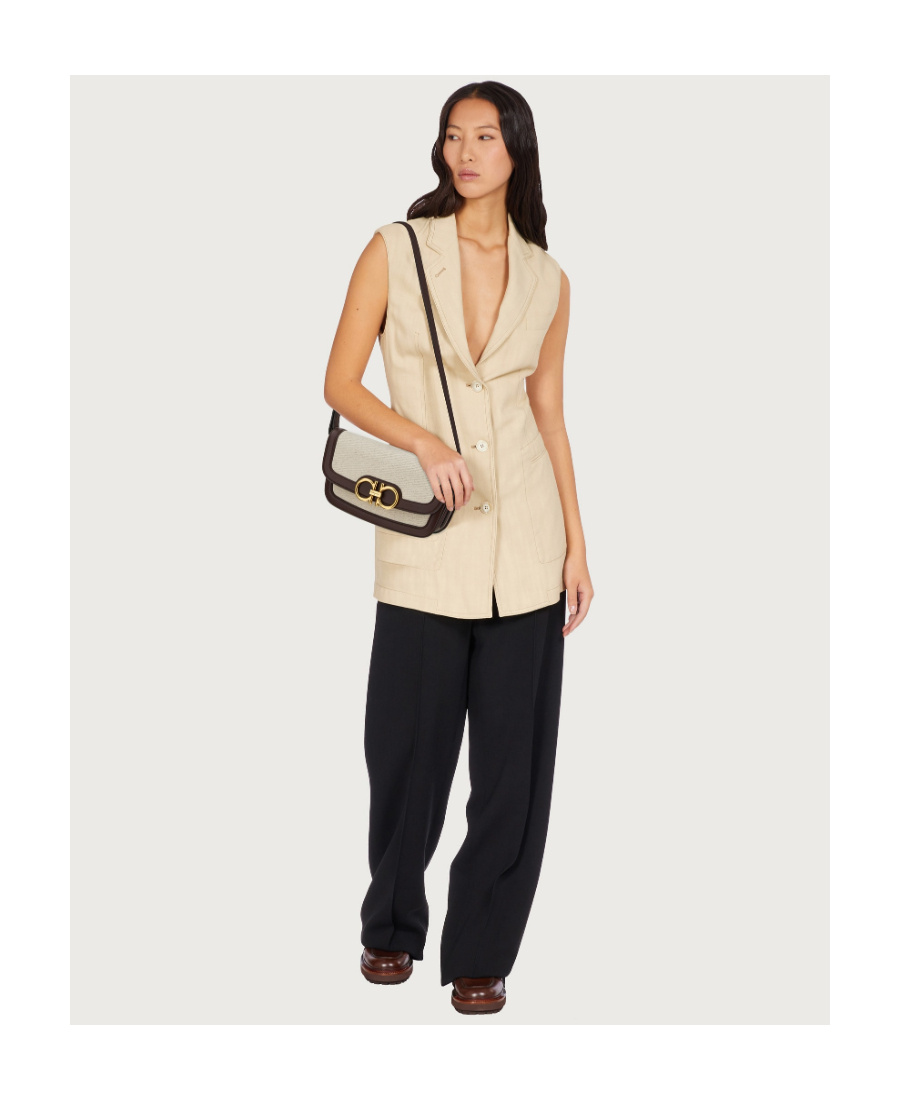 FERRAGAMO TRAPEZIO SMALL SHOULDER BAG