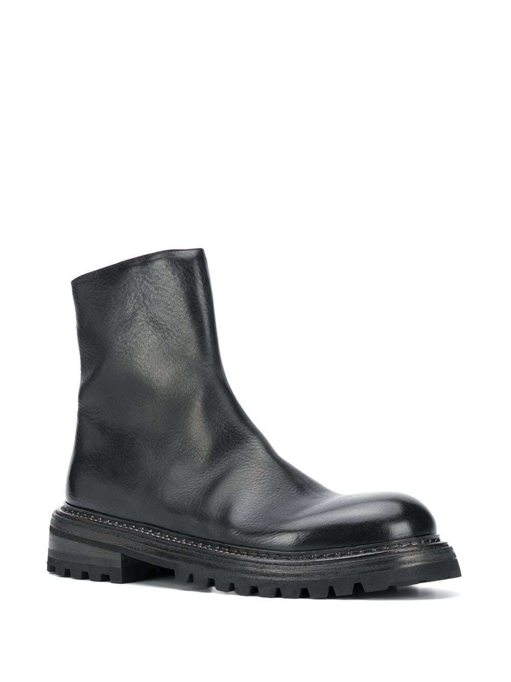 Marsèll Chunky Sole Leather Boots In Black