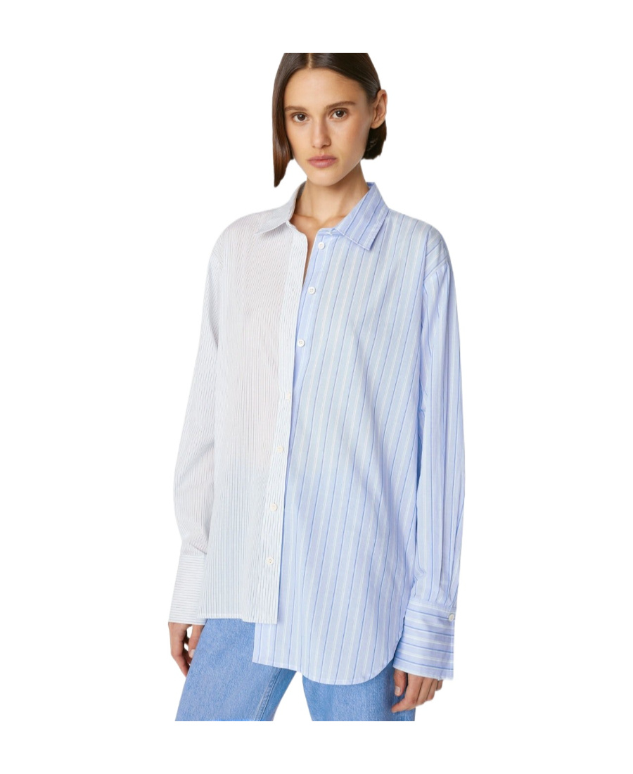 FRAME HORIZONTAL-STRIPE COTTON SHIRT