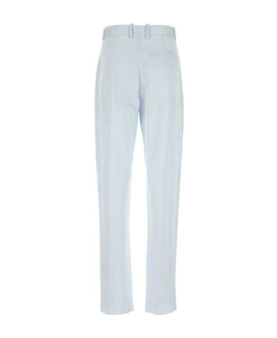 Bottega Veneta Pantalone In Twill Azzurro Pastello Donna In Blue