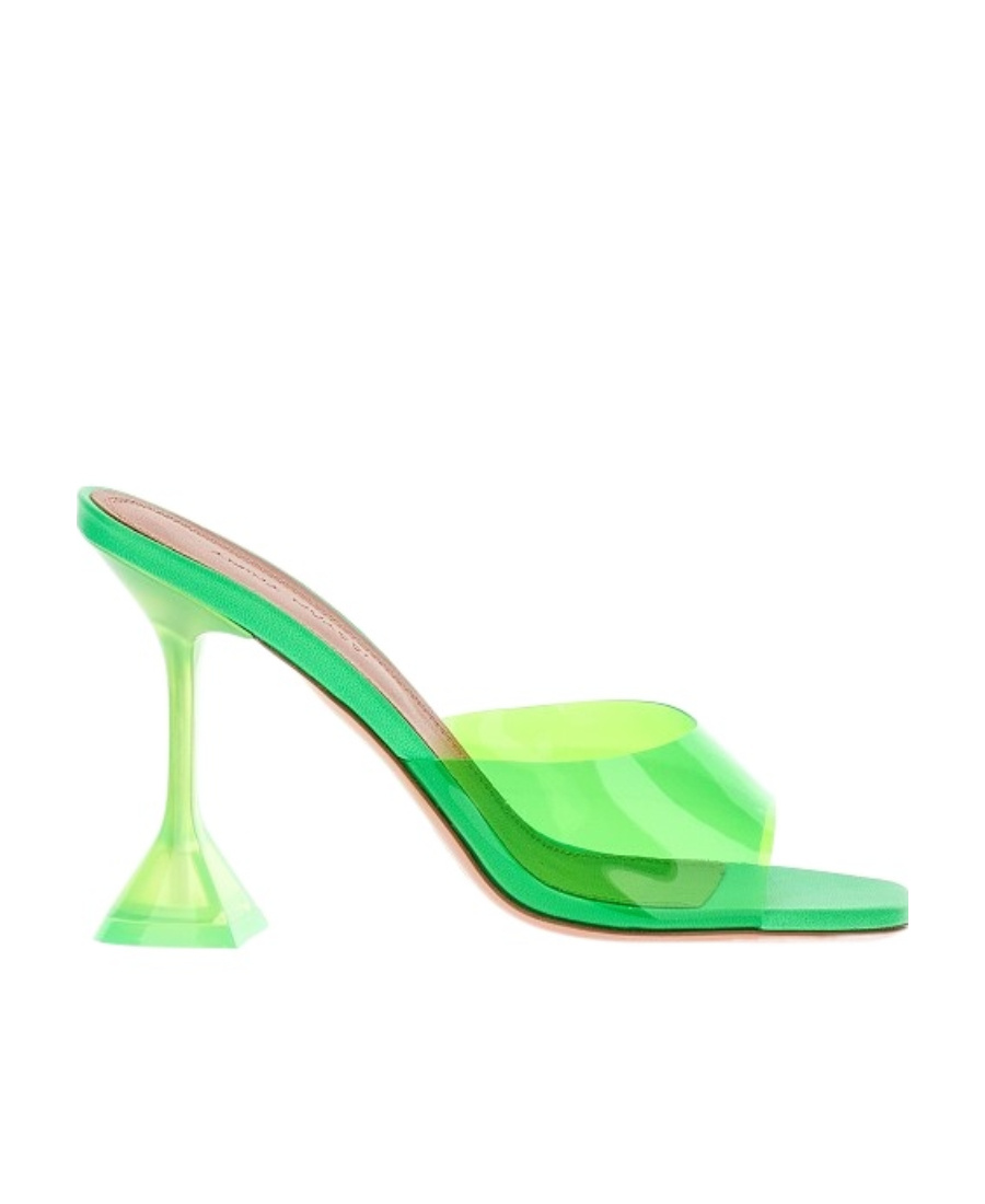 AMINA MUADDI LOGO HIGH-HEELED SANDALS 