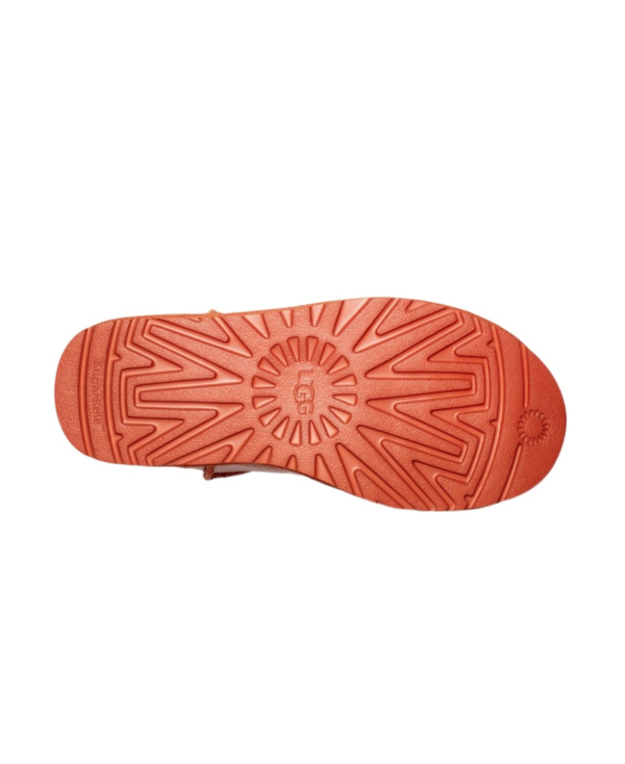 Ugg Patent Calf Leather Cutout Ankle Boots In Orange