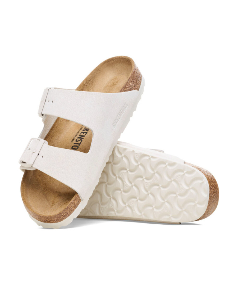 Birkenstock Arizona Suede Slides In White