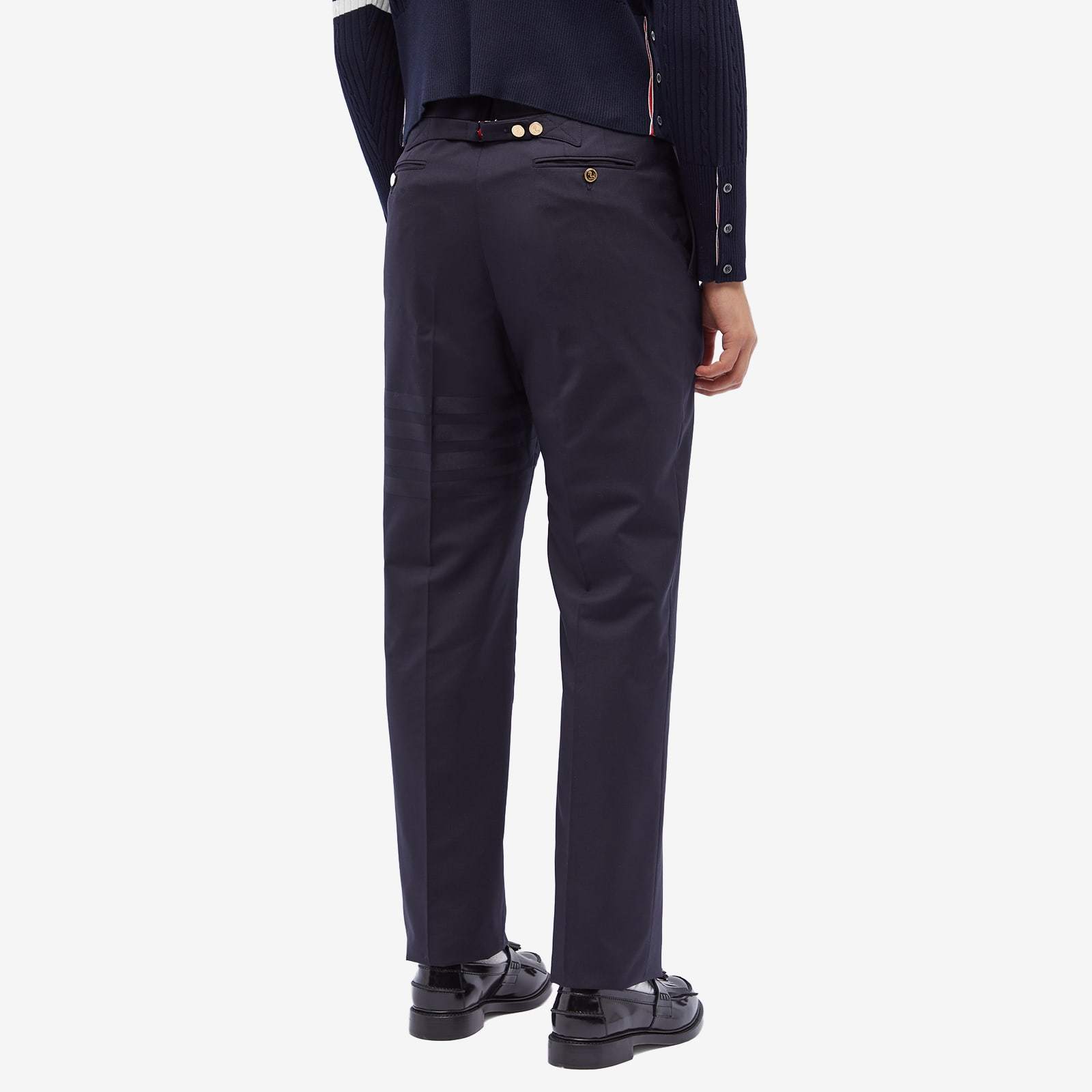 Thom Browne Cropped 4-bar Stripe Wool Trousers In Black
