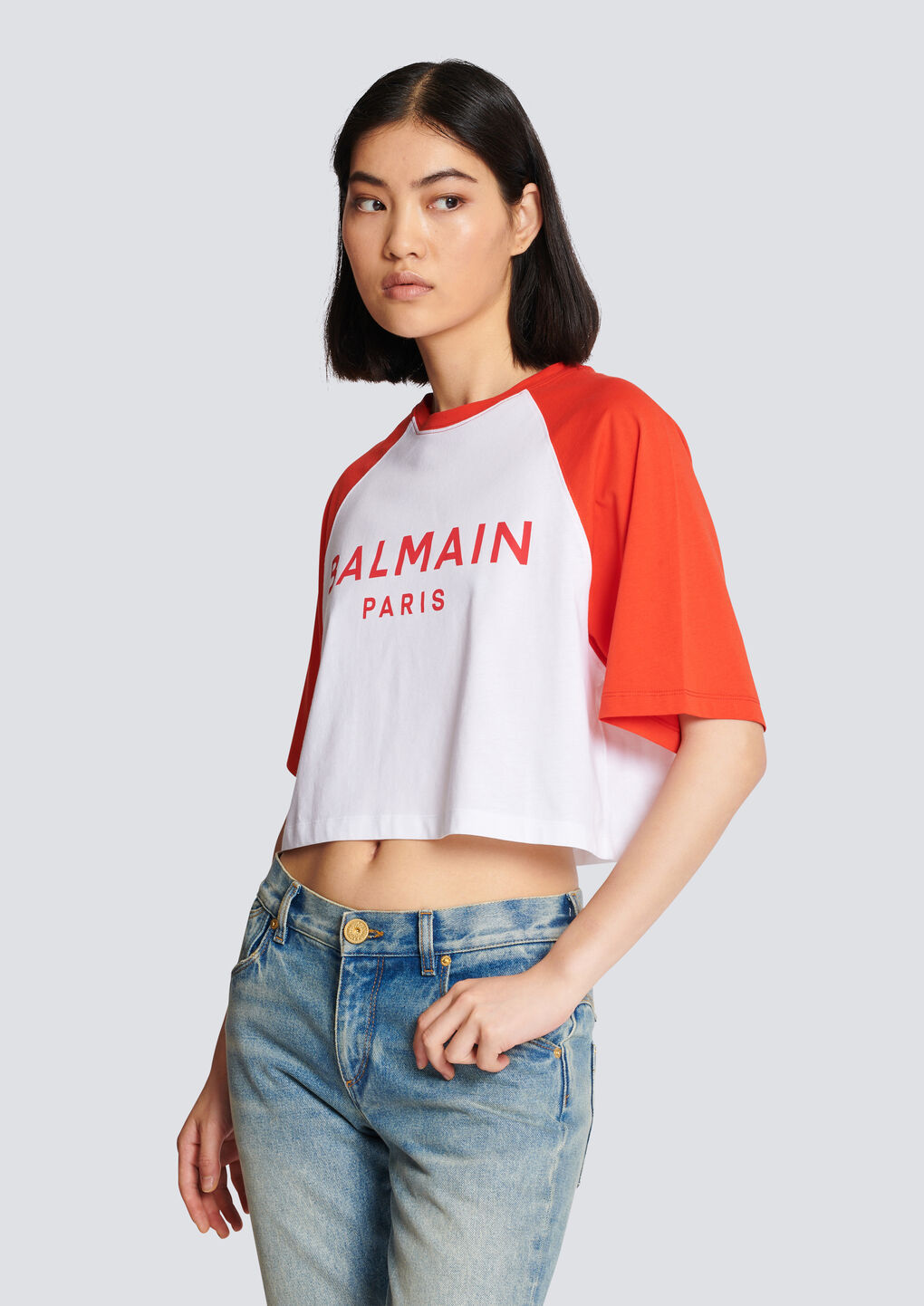 Balmain Logo Printed T In White