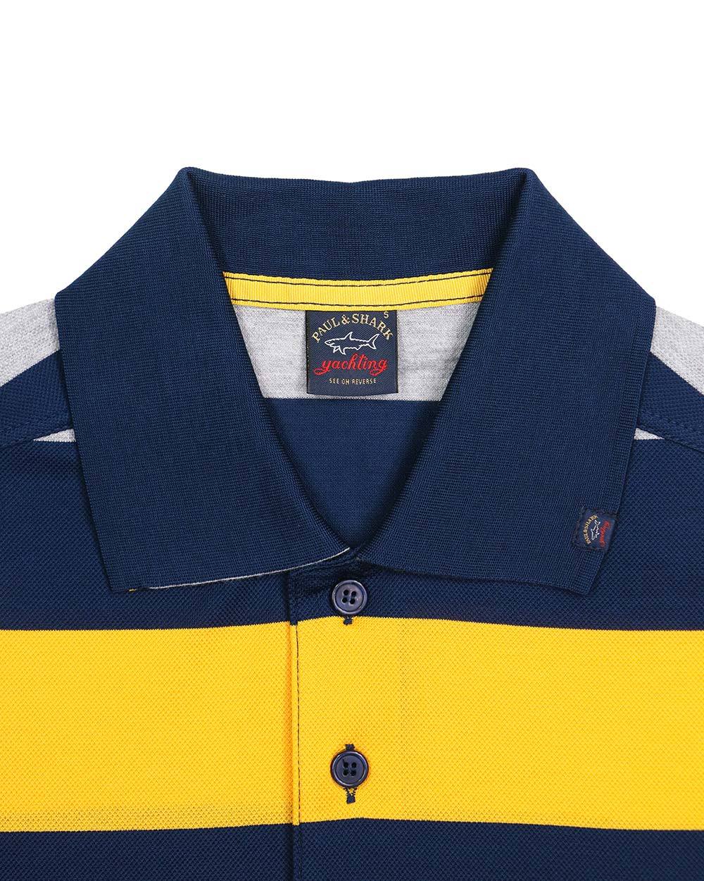 Shop Paul & Shark Logo Embroidered Polo Shirt In Black