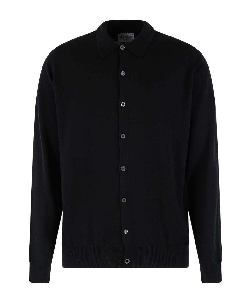 John Smedley Extrafine Polo Cardigan Clothing In Black