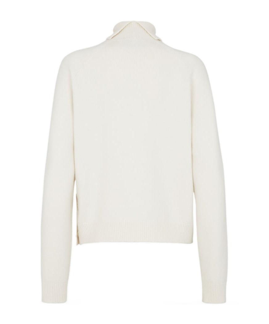 Fendi Turtleneck Sweater In White