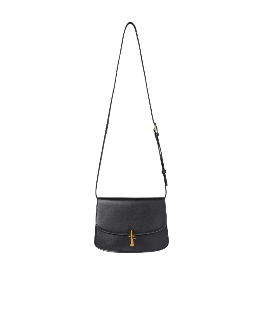 The Row Sofia Leather Shoulder Bag In Black