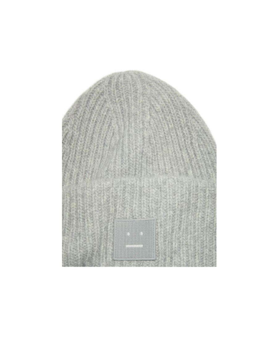 ACNE STUDIOS LOGO-APPLIQUÉ WOOL BEANIE
