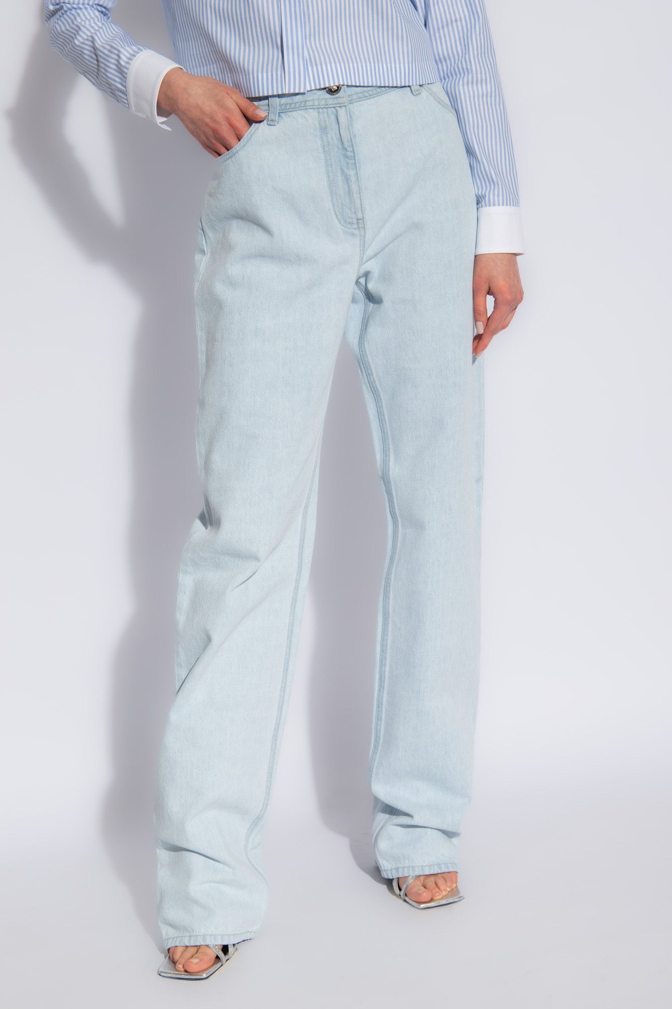 Versace Medusa '95 Straight-leg Jeans In White