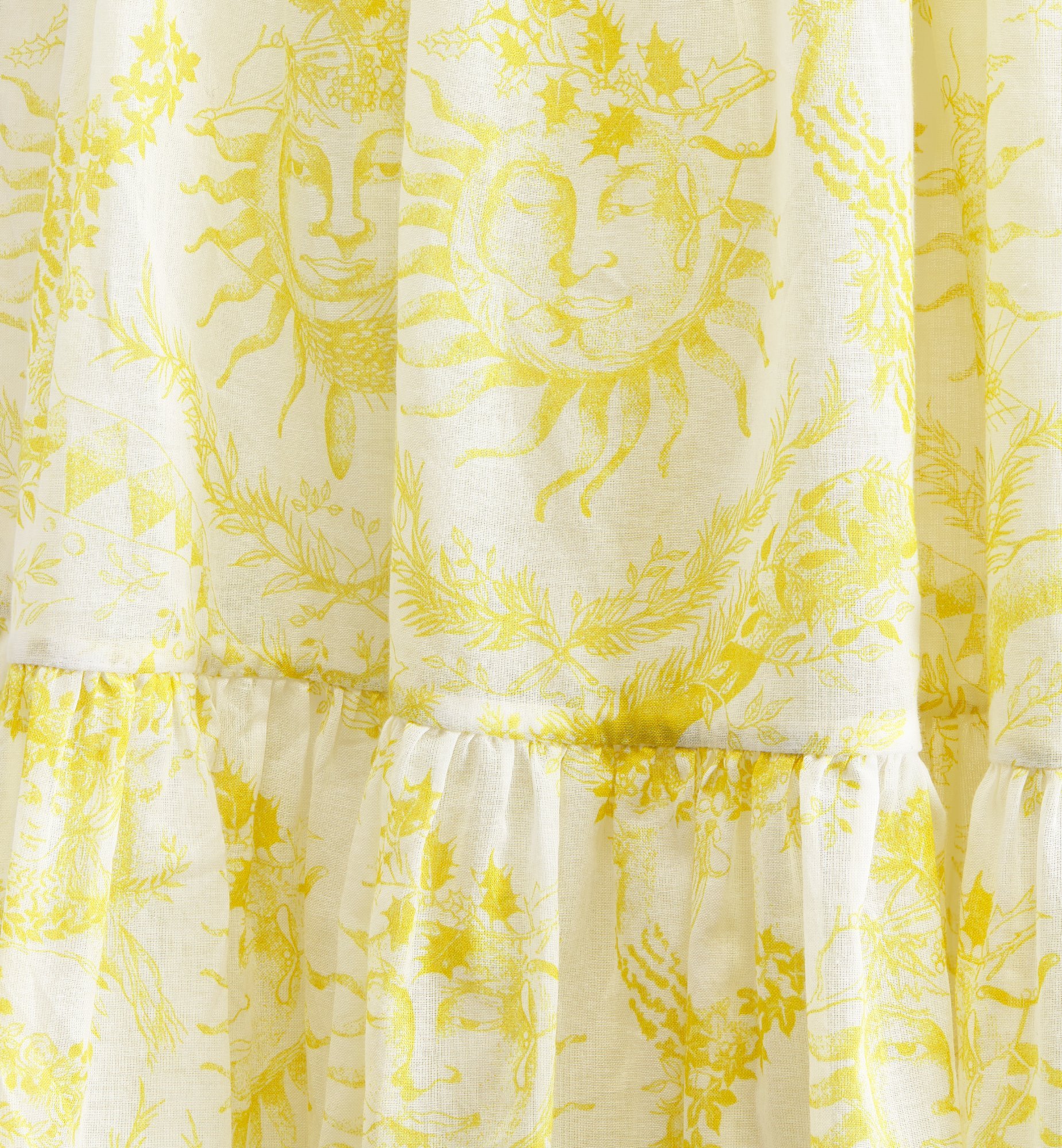 Dior Iviera Pleated Detail Skirt In Yellow