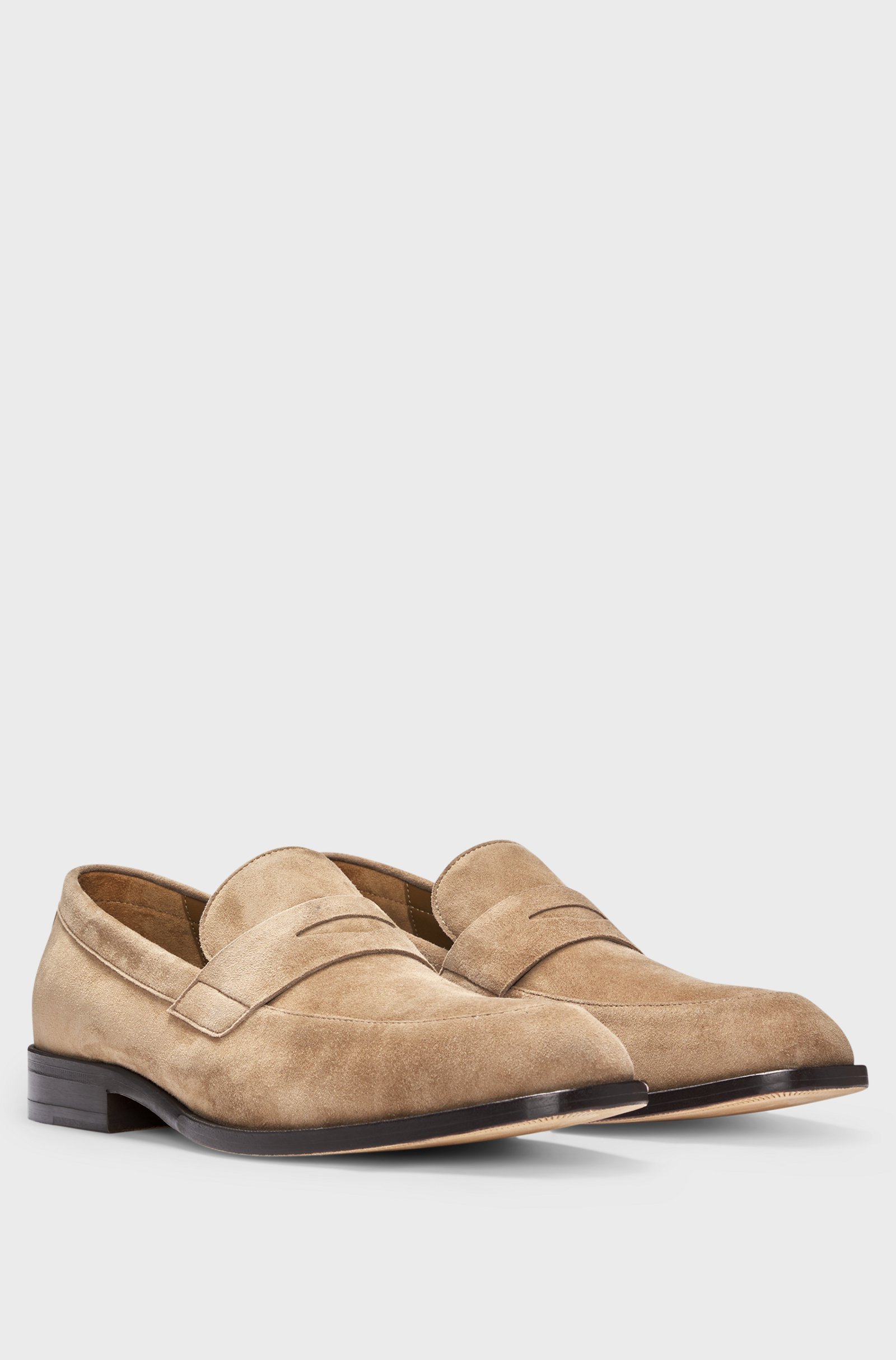 Hugo Boss Penny-slot Suede Loafers
