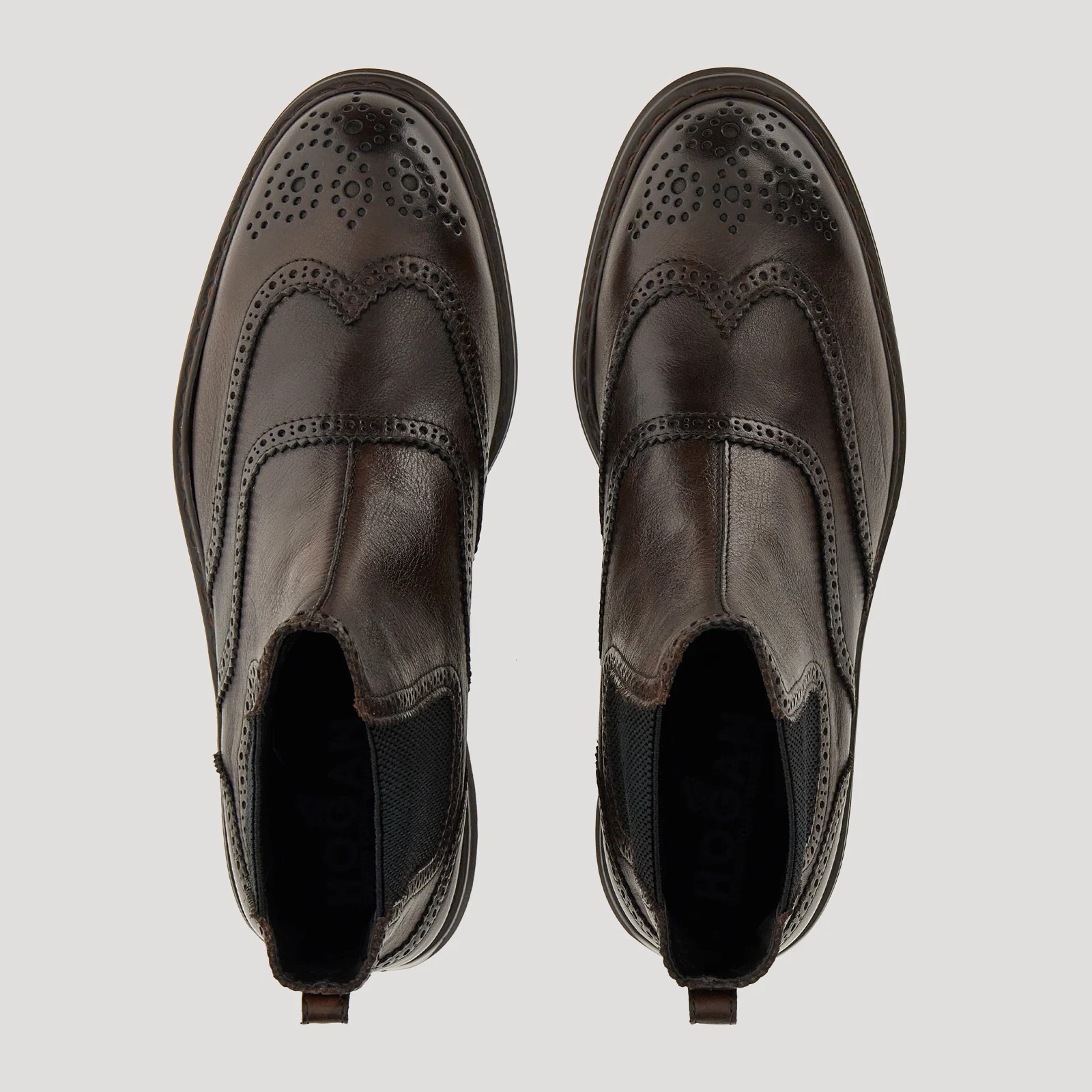 Hogan Elasticated Side-panel Boots In Brown
