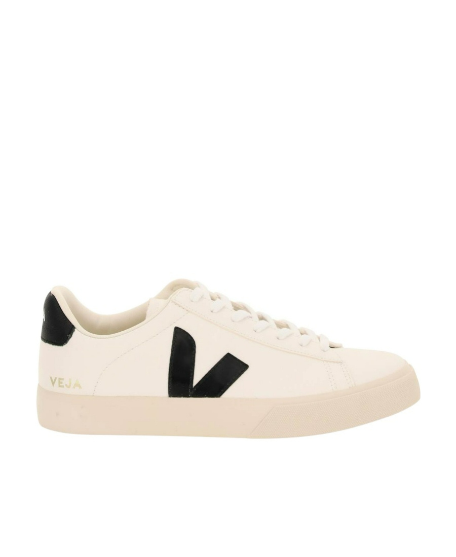 Veja White Black Logo Sneakers In White