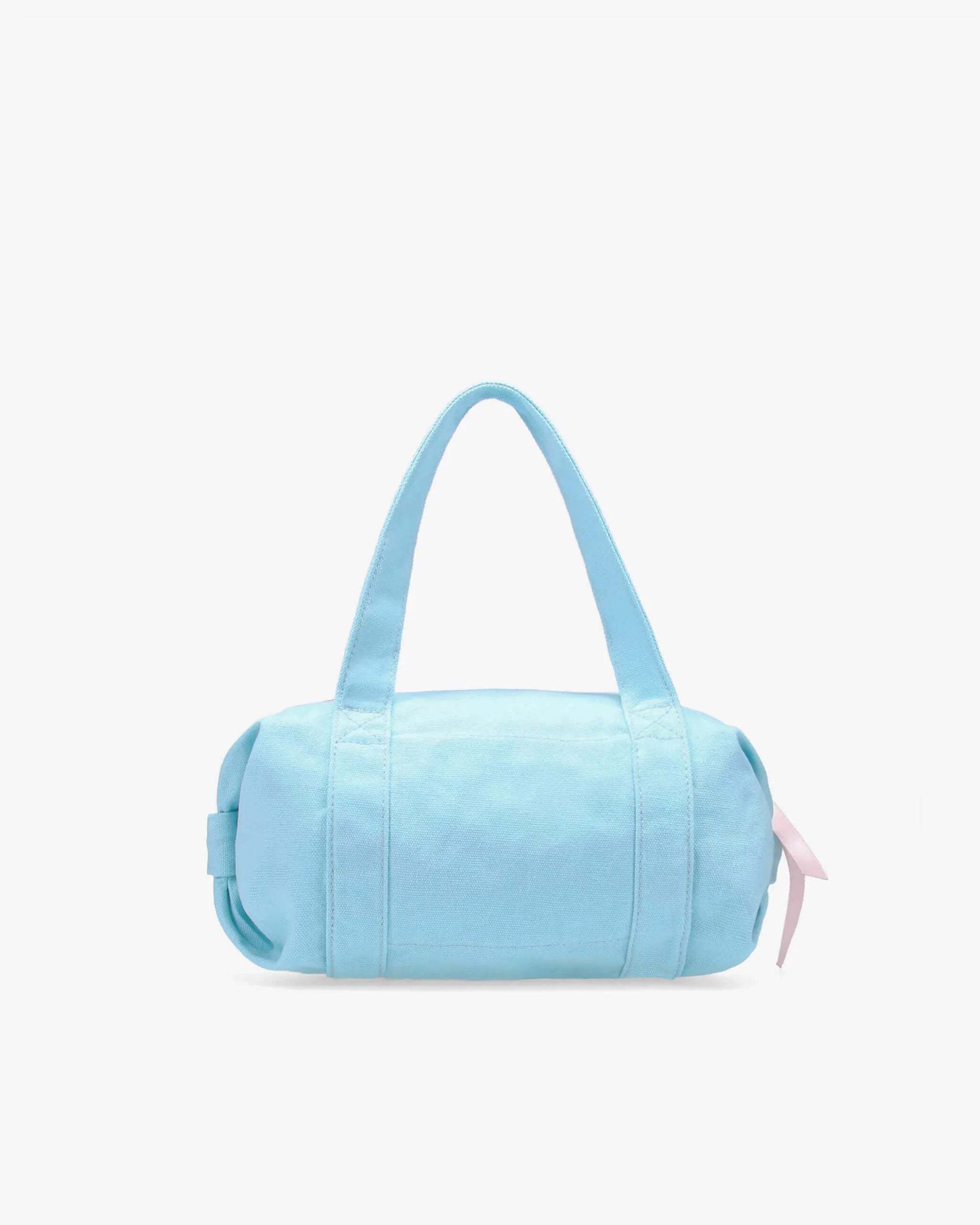Repetto Small Cotton Duffle Bag With Logo In Blue