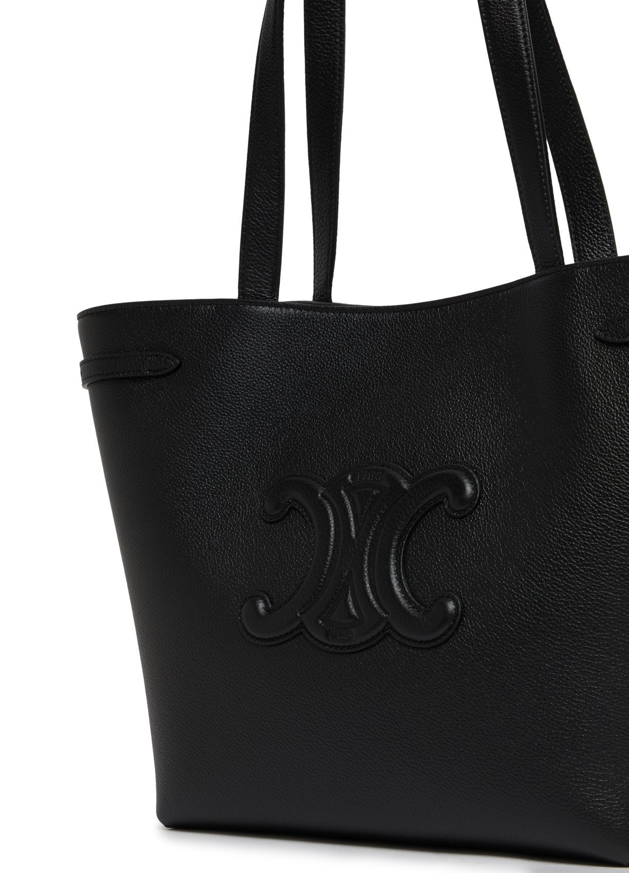 Celine Small Cabas Anas Cuir Shoulder Bag In Black